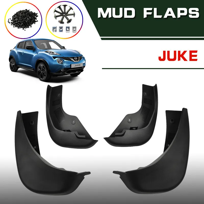 

4pcs Mud Guards For Nissan Juke F15 2010 2012 - 2015 Mudguards Fender Mud Flaps Splash Guards Auto styline Mudflaps Accessories
