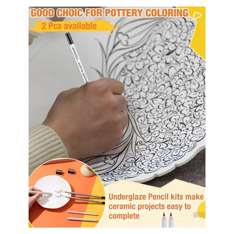 Special Offer~Underglaze Pencil Kits 9 Pcs& 2 Pcs For Decorating Under Ceramic Pottery Black Underglaze Pottery Pen For Bisque