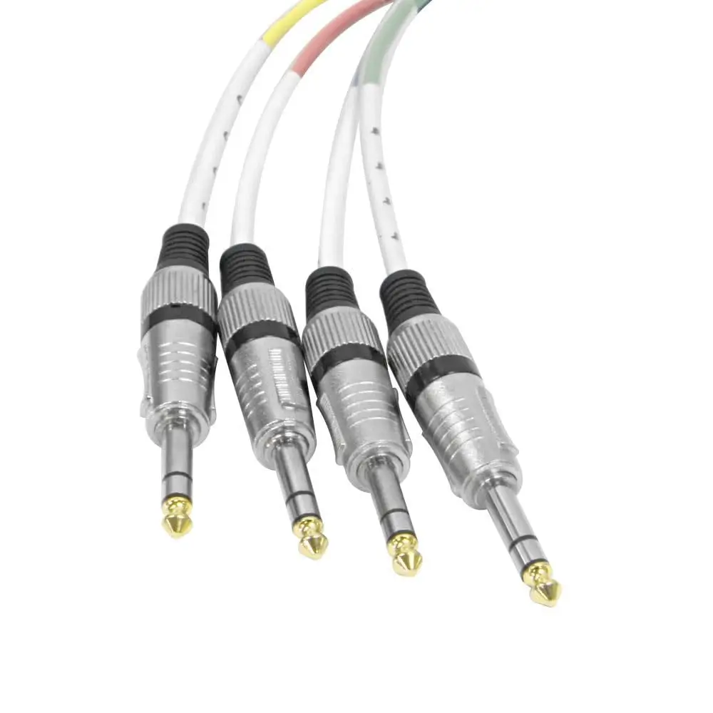Kabel Ular Betina 4 Saluran 1/4 "TRS Ke XLR-Ular Efek Audio Pro untuk Siaran Langsung, Rekaman, Studio, dan Pertunjukan, Amp