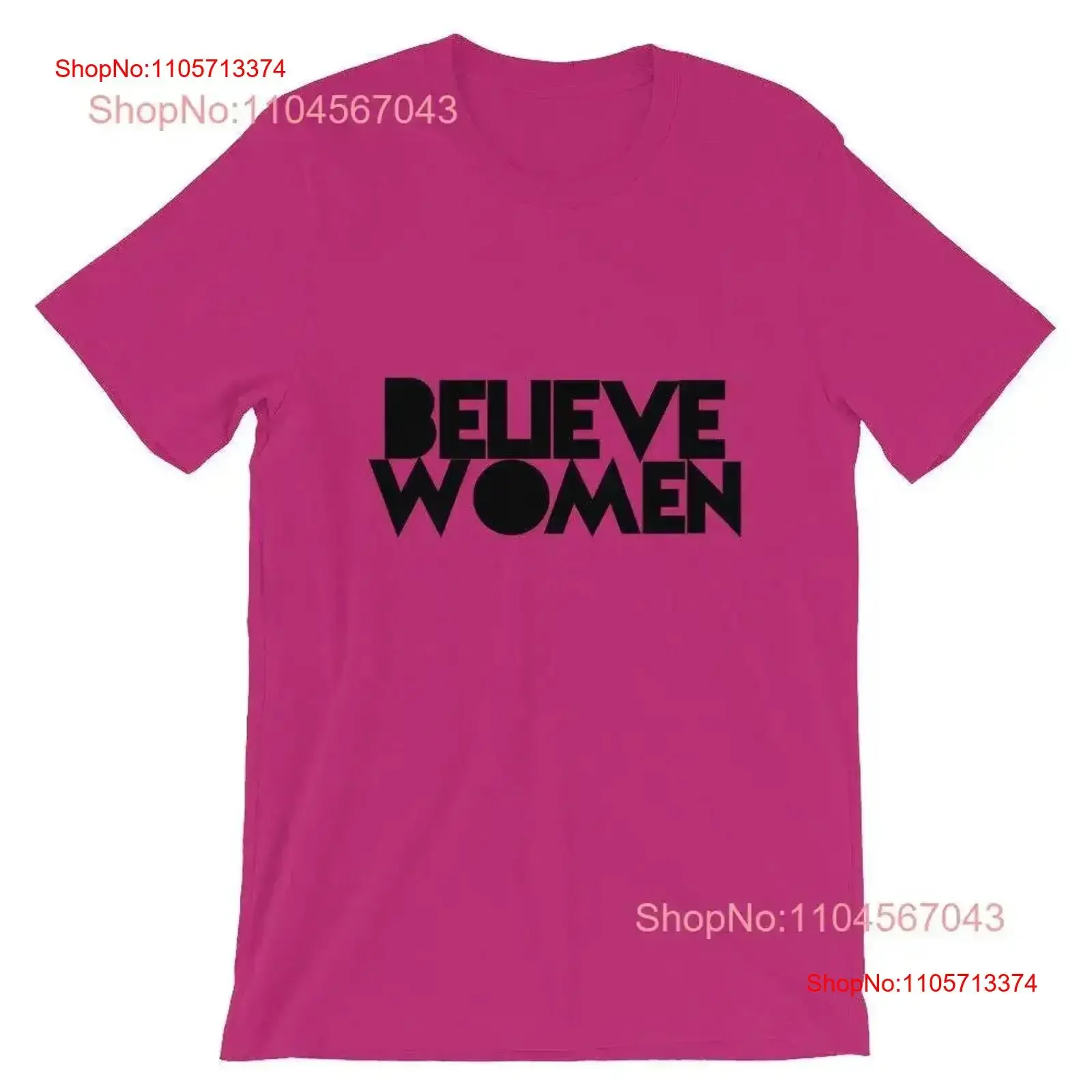 Believe Women Modern Text on Assorted Bright Colors T Shirt vintage Washed Soft Casual Versatile designer clothes homme