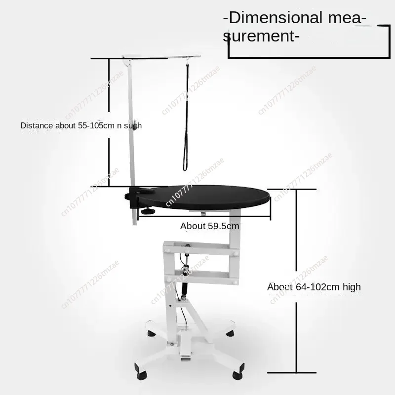Pet Air Pressure Grooming Table 60cm N-209 Cat and Dog Hair Styling Workbench Pneumatic Lift Rotation Shearing Table
