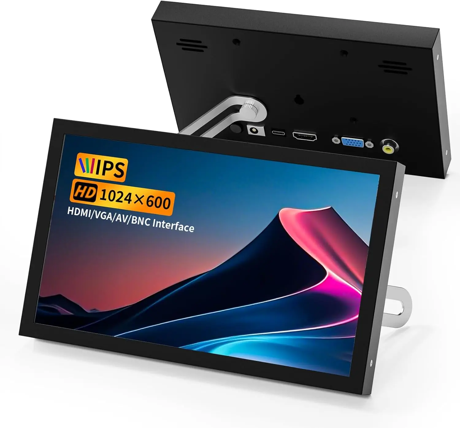 7 Inch Mini HDMI Monitor, Portable VGA IPS Display with Built-in Speakers for Raspberry Pi PC