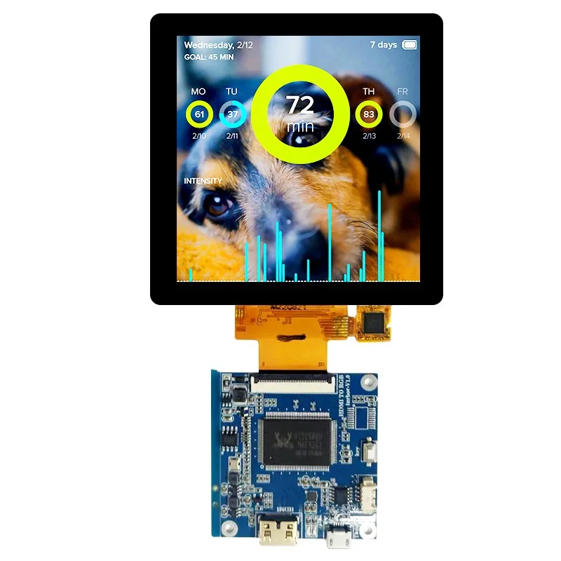 4,0-дюймовый TFT ЖК-экранный модуль квадратного 480*480 3WSPI RGB 18 бит 40 контактов 3,3 В ST7701S с сенсорной платой привода HDMI GT911