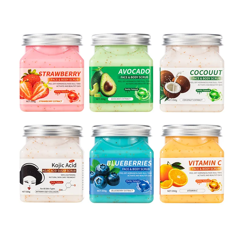 350g Body Exfoliating Scrub for Dead Skin and Keratosis Pilaris, Full-Body Deep Cleansing Coffee Scrub