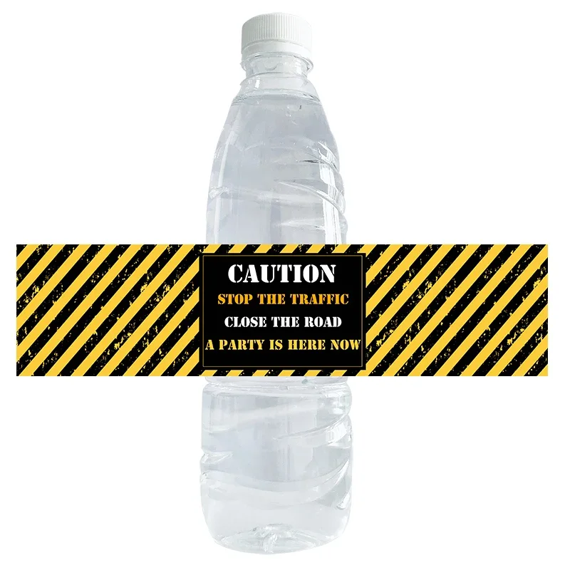10pcs Construction Party Birthday Party Bottle Sticker Labels Loads of Fun Stickers Dump Truck Labels Construction Crew Stickers