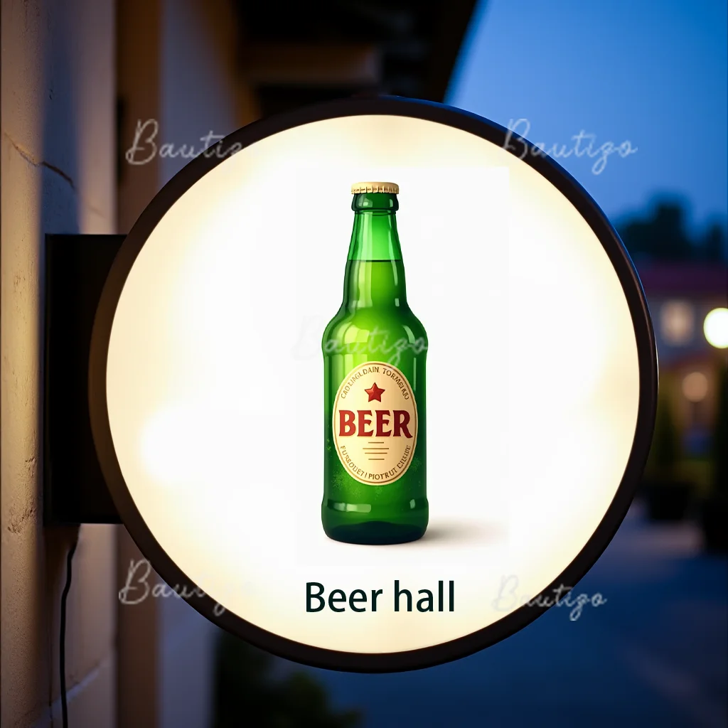 Custom Beer Hall Light Box Sign Outdoor Business Acrylic Signage Illuminated Lightbox Signboard Waterproof House Shop Logo