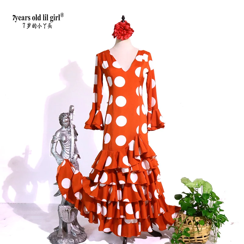 Robe de danse espagnole robe Flamenco porter des femmes M06