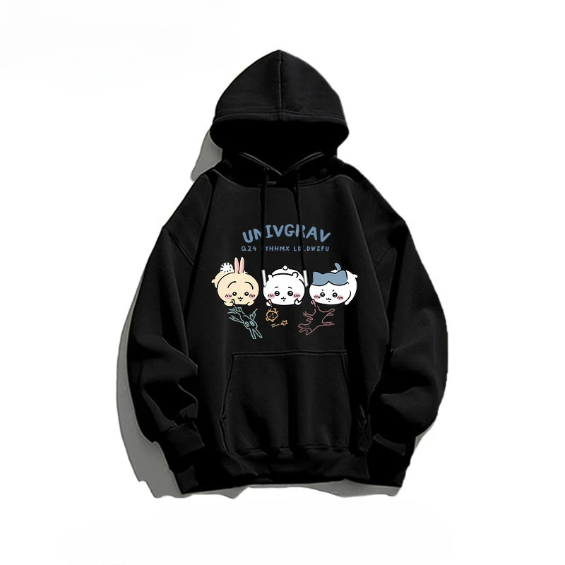 Soft and cute Hachiware Cartoon Anime periphery Boys and girls hoodies Autumn and Winter new style Children's clothing hoodie