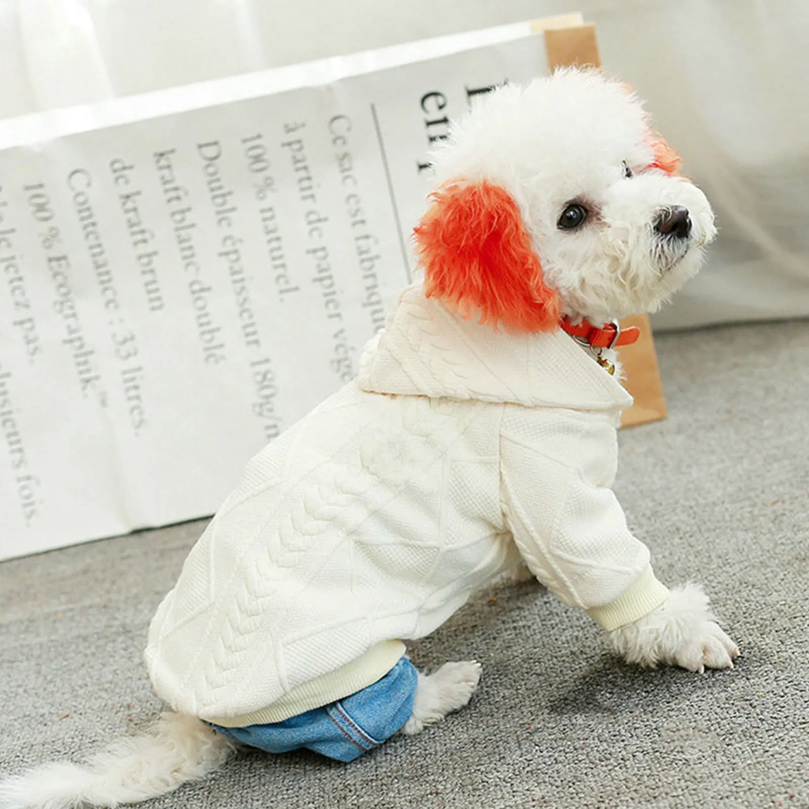 

Warm Dog Apparel Cozy Knitted Sweater High Quality Material Soft Pet Costume Attractive Compliments Dog Clothes