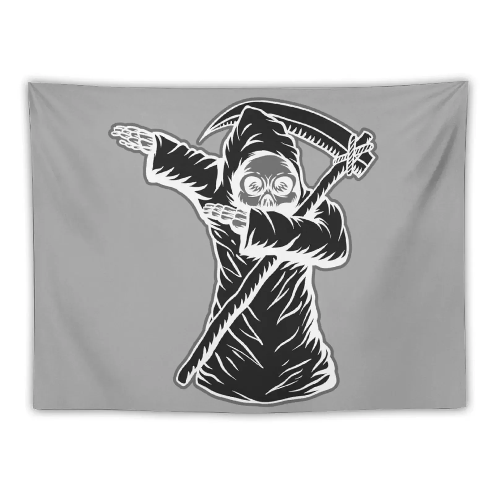 halloween dabbing grim reaper Tapestry Funny Kawaii Room Decor Tapestry