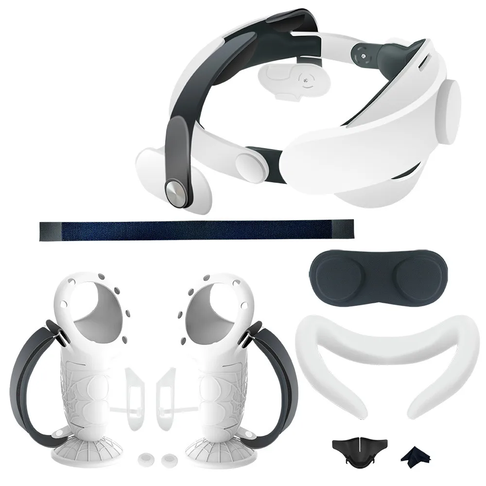 VR accessory set for Quest 3 leather cushion pressure reducing and weight reducing wearing silicone face mask blackout nose lens