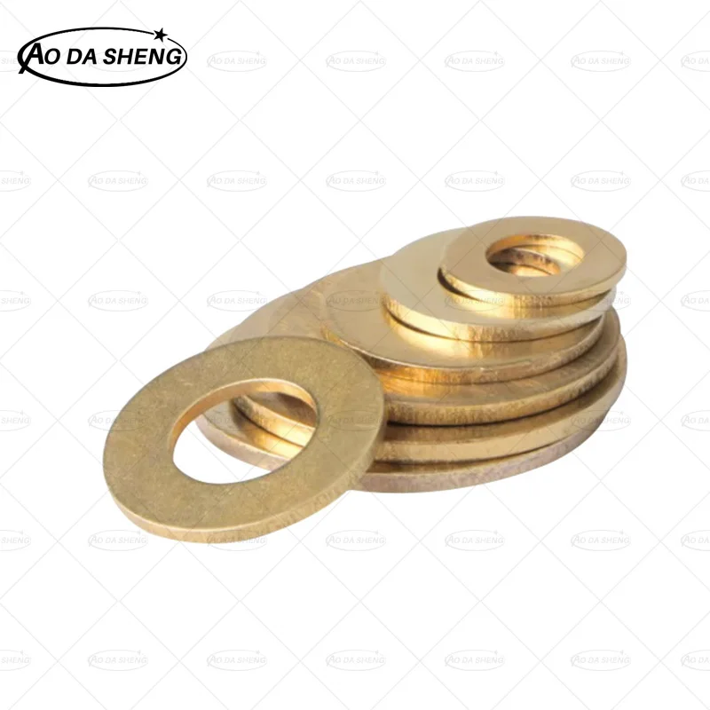 AODASHENG 100/50/10/5pcs M3 M4 M5 M6 M8 M10 M12 M14 M16 M20 DIN125 Solid Brass Copper Flat Washer Plain Gasket Pad High Quality