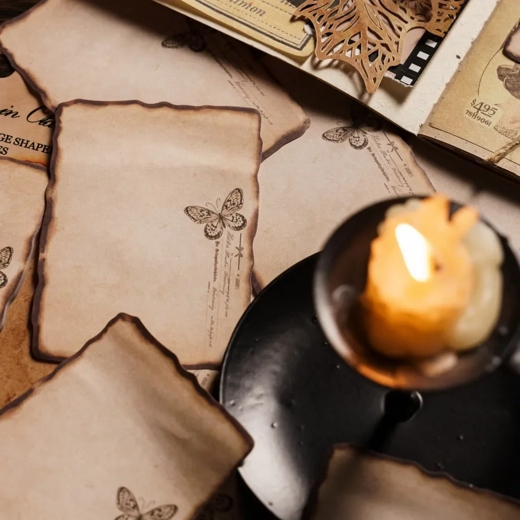 ورق مذكرات بشكل خاص ، مستلزمات قصاصات ذاتية الصنع ، مواد ألبوم مجمعة للخردة ، ورق حرفي ، عتيق ، 30