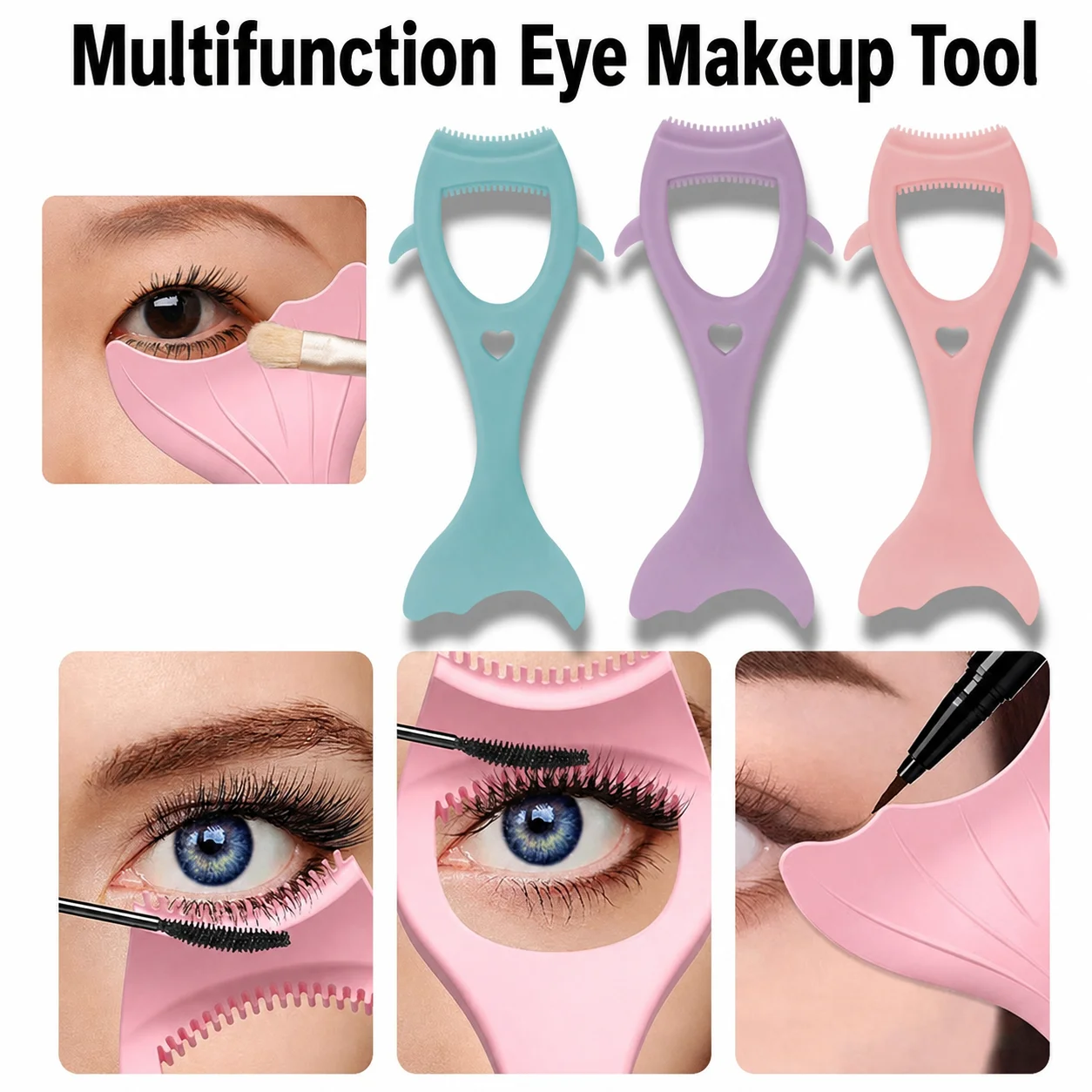 Brow Brush Portable  Stencil Guide Eyeshadow Stencil Eye Fit Aegyo Sal Makeup Tool For Eyelash Drawing Beginner Makeup