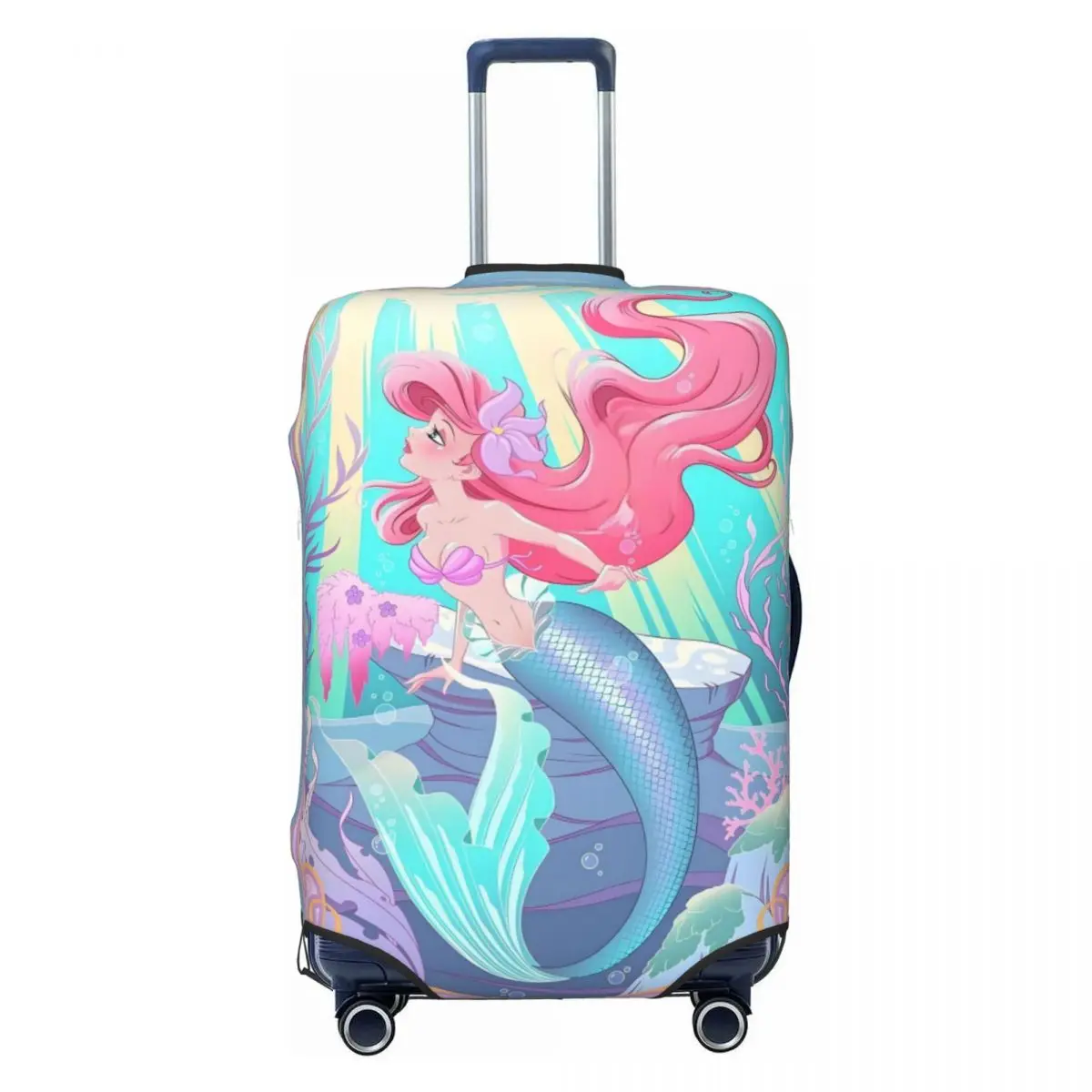 

Custom The Little M-Mermaid Suitcase Cover Washable Princess Ariel Luggage Protective Covers for 18-32 inch
