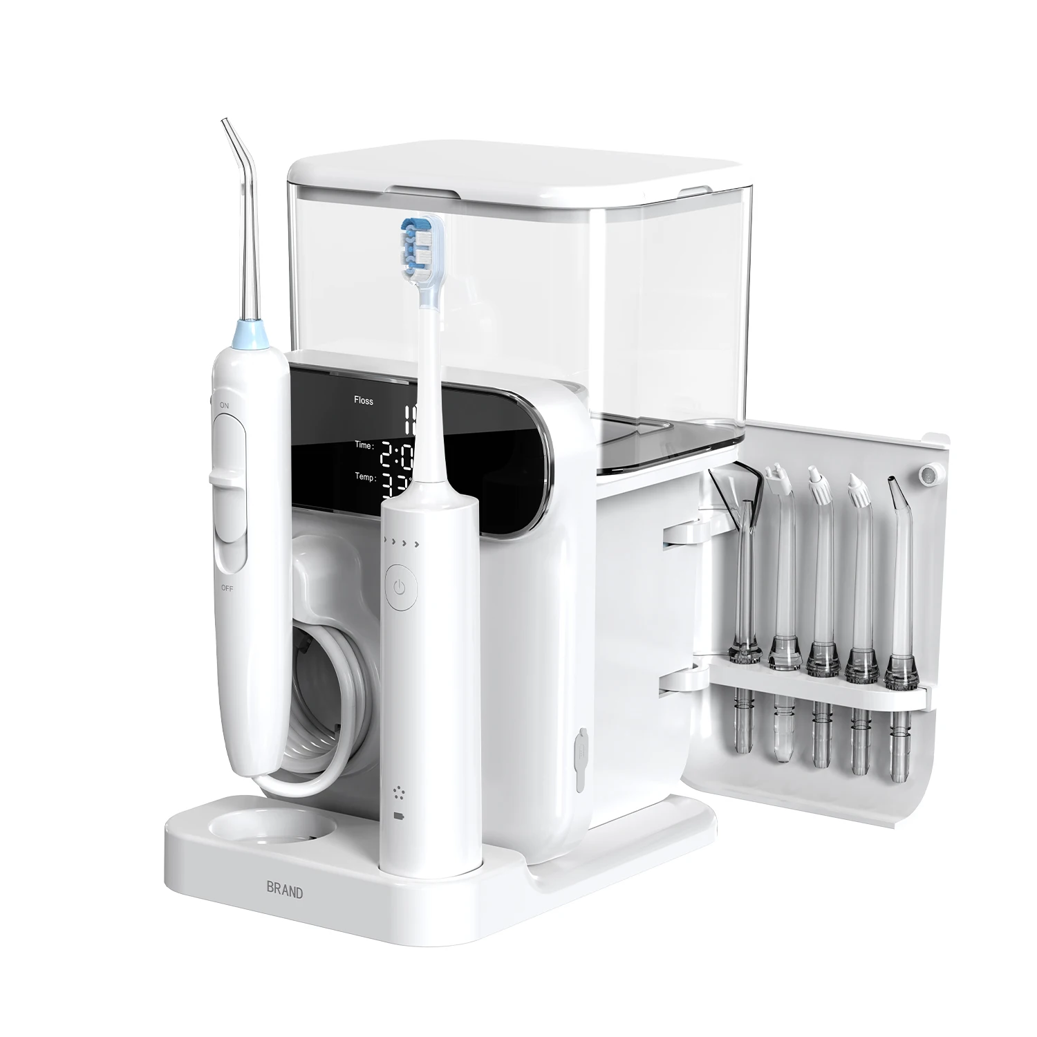 Water Flosser Cordless - Multifunktionale Zwei-in-Eins Wasserflosser Elektrische Zahnbürste 1000ml