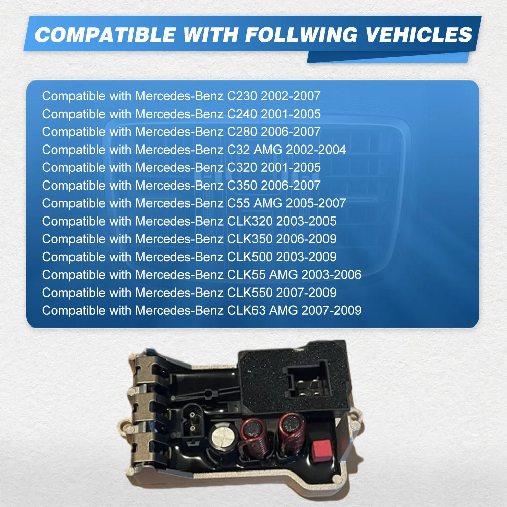 

Автомобильный резистор двигателя вентилятора HVAC для Mercedes-Benz C230 C240 C280 C32 C320 C55 CLK320 E300 E320 E63 A2308210251,A2308216451