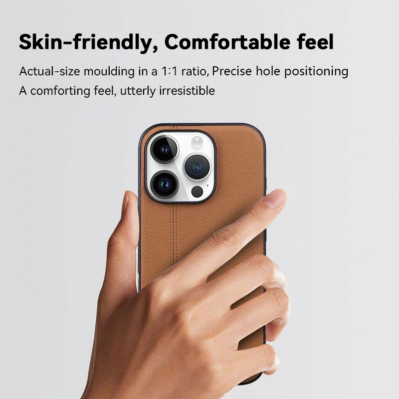 New Leather Case For iPhone 17 Pro Max 16 Pro Max Drop Protect Skin-friendly Fingerprint-resistant Back Cover For iPhone 17 Air