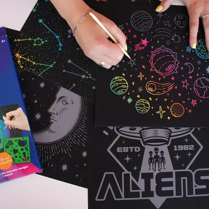 Art 101 Scratch Art 3 Pack Kit for Children to Adults