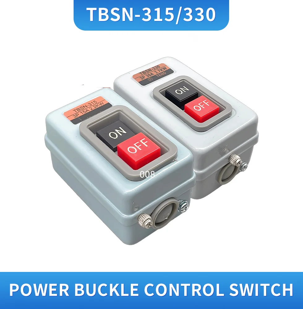 TBSN-315  330 Power Buckle Switch 380V Three Phase Start Switch Control Button Box