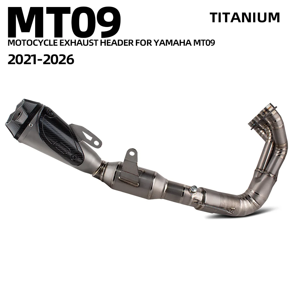 

Motorcycle Exhaust Full System Manifold Header Pipe Muffler With DB Killer For Yamaha YZF-R9 MT09 MT09SP MT-09/SP FZ09 2021-2026