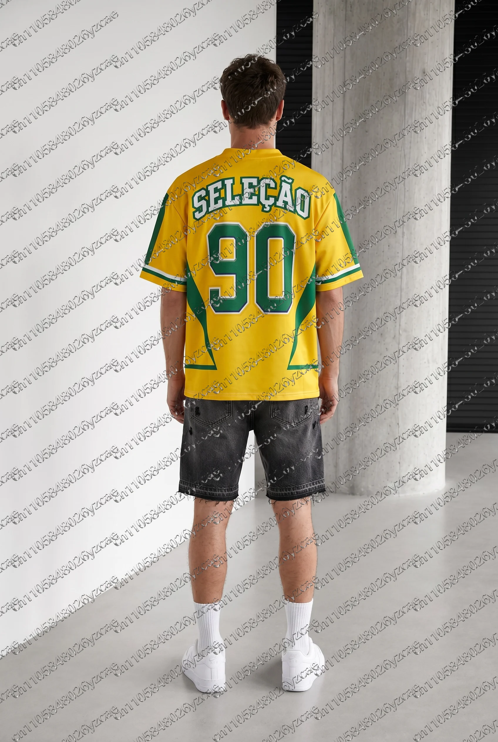 Summer New Brazil Flag Printed Football T-shirt Sportswear Men Large Breathable Speed Drying Sports T-shirt Children T-shirt