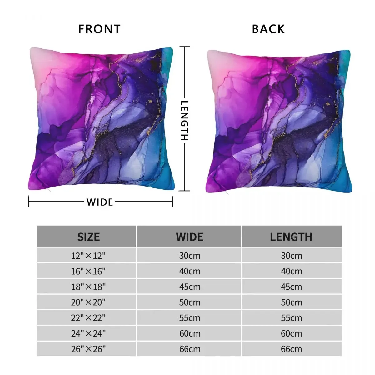 Abstract Vibrant Rainbow Ombre Square Pillowcase Polyester Linen Velvet Creative Decorative Throw Pillow Case Room Cushion Case