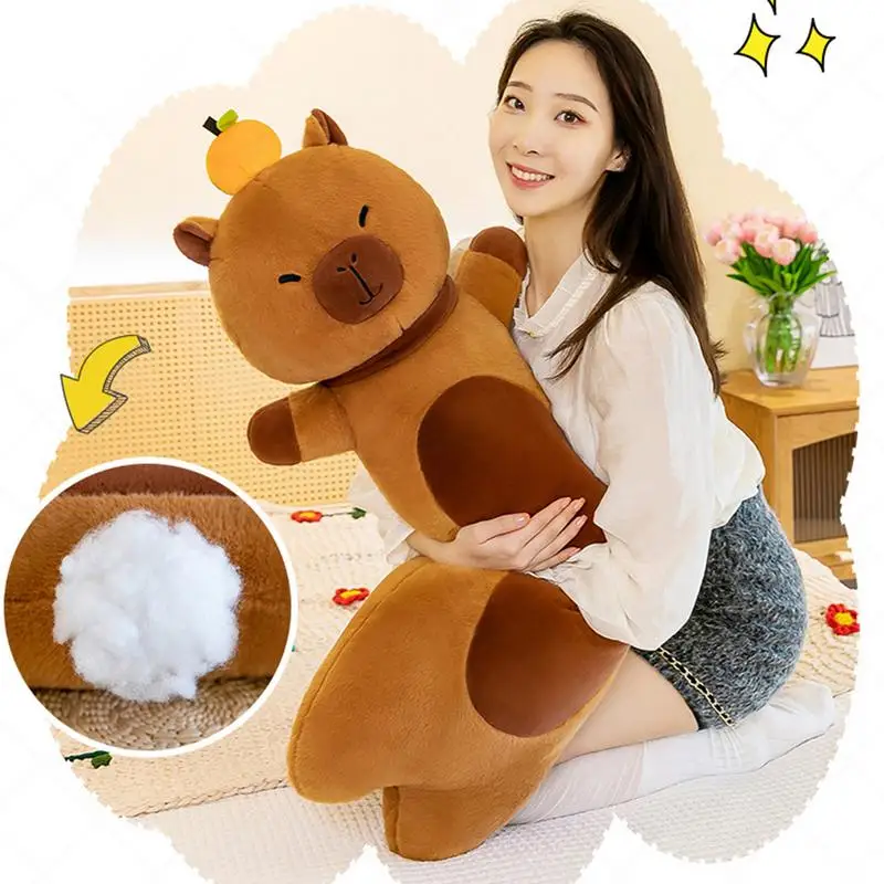 

Capybara Toy Plush 27 Inch Cute Capybara Stuffed Animals Long Pillow Long Adorable Capybara Toy For Hugs Soft Animals Plush Toy