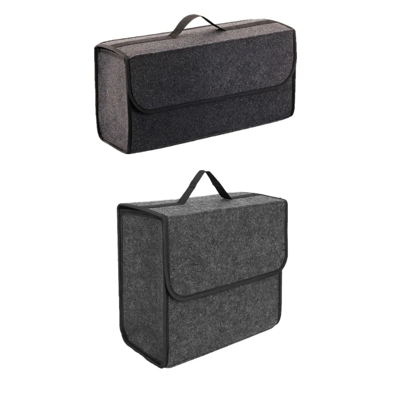 Portable Car Boot Bag Spacious Car Trunk Organizers Trunk Storage Box Felt Conveniently Carry Your Belongings