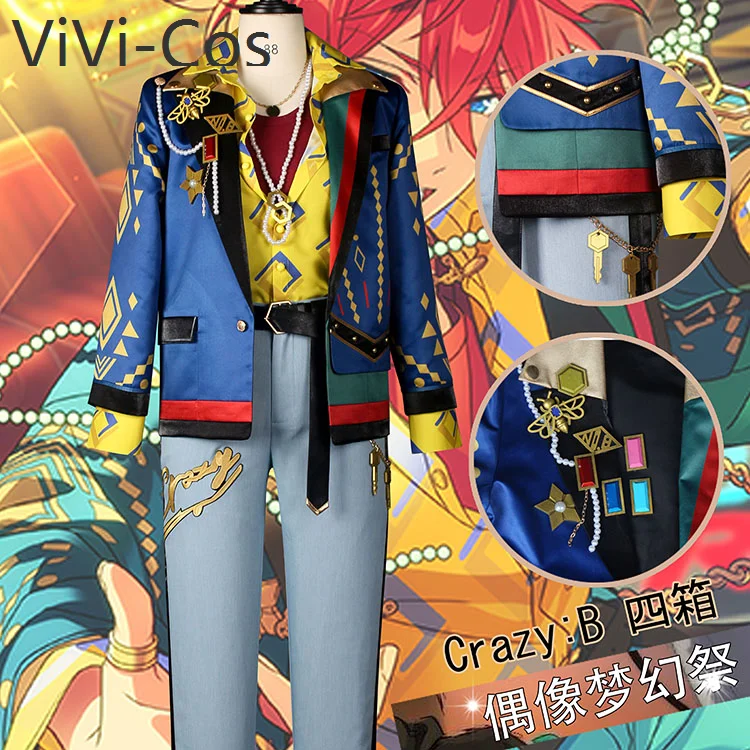 ViVi-Cos Ensemble Stars 2 Crazy:B Oukawa Kohaku/HiMERU/Amagi Rinne/Shiina Niki Game Suit Handsome Cosplay Costume Halloween