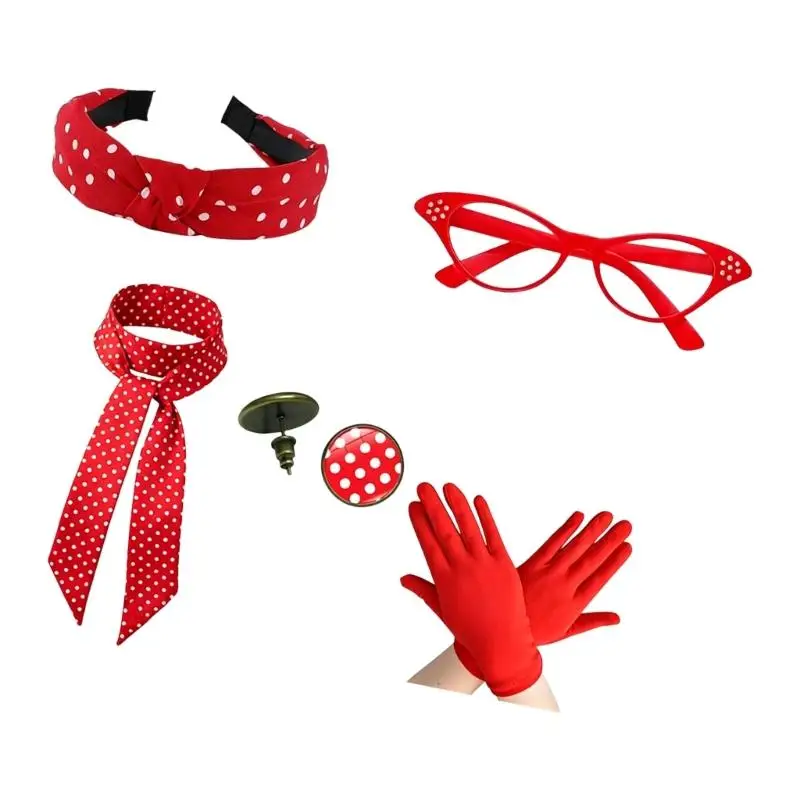 A52E 50er-Jahre-Rockabilly-Kostüme, 1950er-Jahre-Kostüme, Zubehör, Halloween-Cosplay-Kostüm – Detail 2