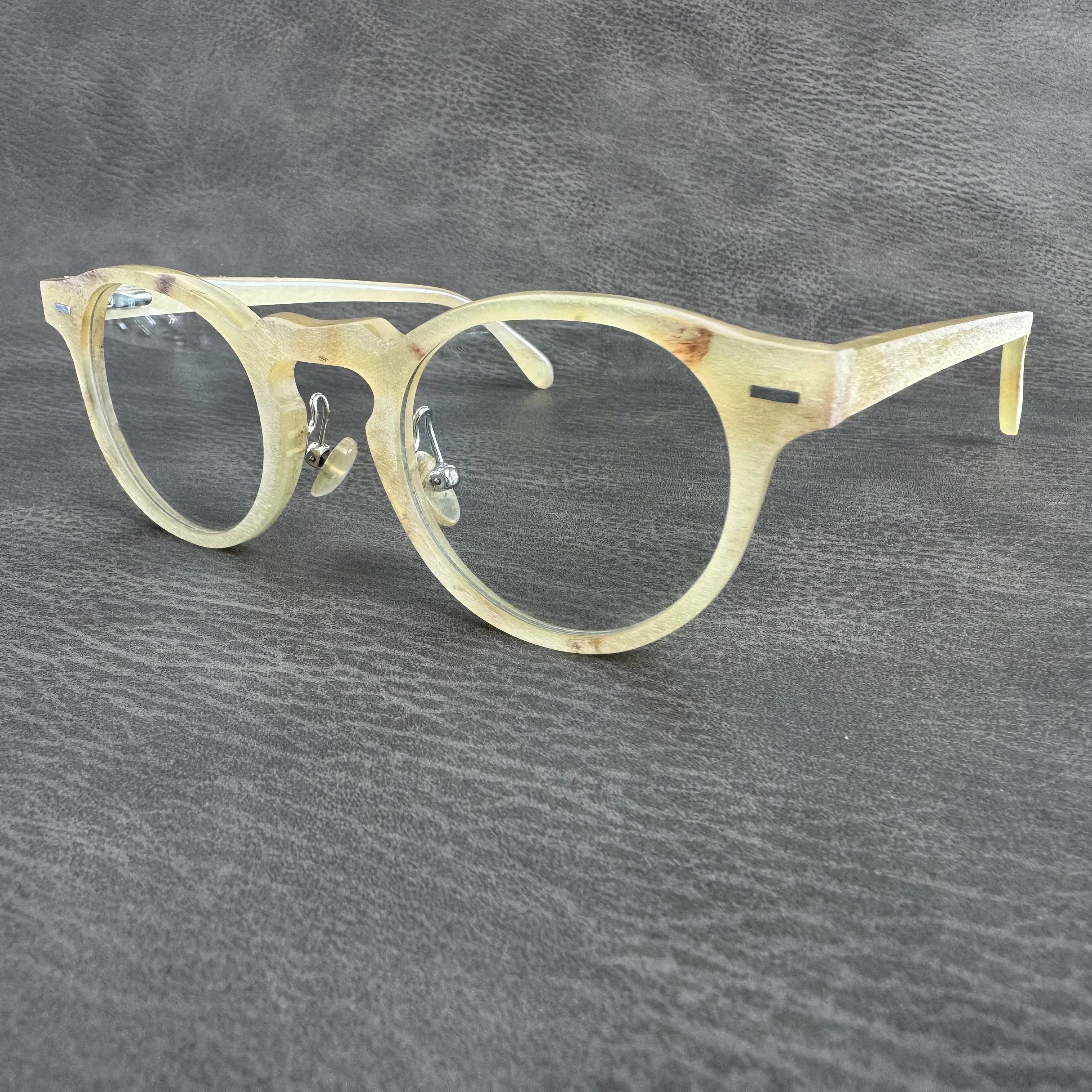 

Eyeglass Frames Rough Vintage Unique Handmade Craft Honey Horn Men's Glasses Frame Prescription Optical Lens Eyeglasses