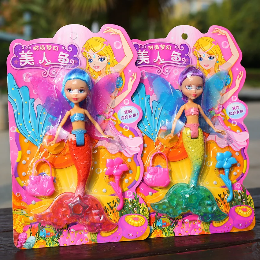 Fashion Dream Exquisite Fairy Mermaid Princess Doll Set Cute Classic Girls Toy Kids Play House Doll Dress Up Toys Birthday Gift