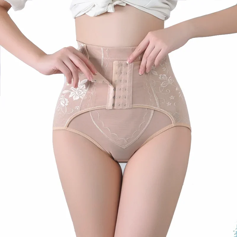 Women's High Waist Body Shaper Panties, Firm Tummy Control, Butt Lifter, Shapewear Shorts, Thigh Slim Girdle Panties with Hook