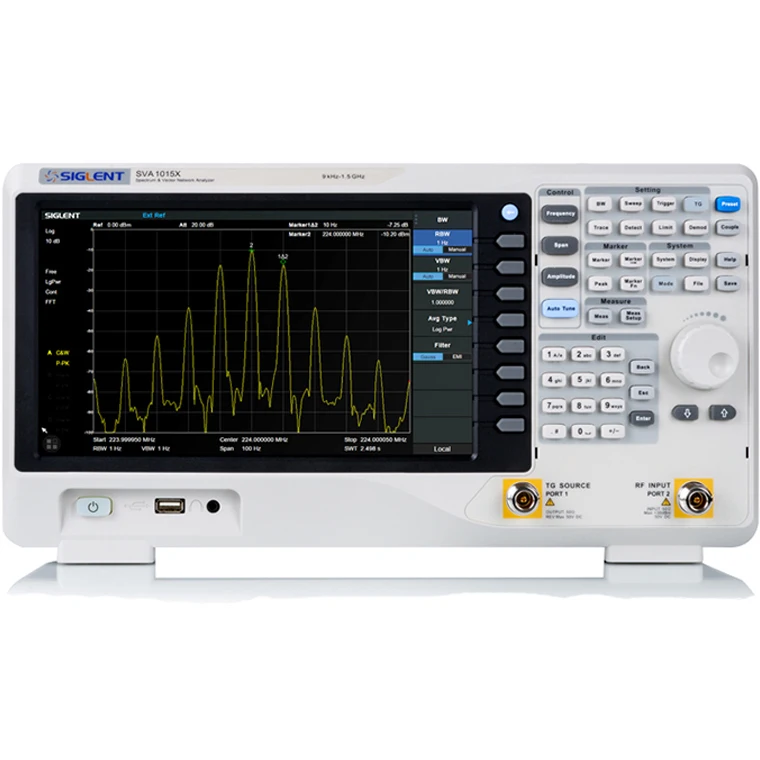 SIGLENT Touch Screen Display SVA1015X Digital Spectrum Analyzer 9kHz-1.5GHz Vector Network Analyzer High Precision FastAR