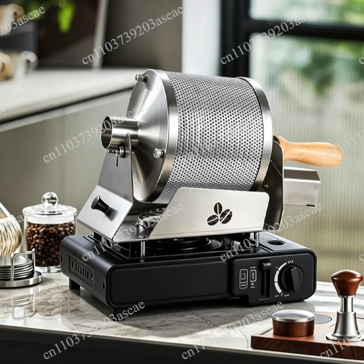 L12 Hand-cranked Straight Fire Coffee Bean Roaster 1000g Home and Commercial Dual-purpose Bean Roaster