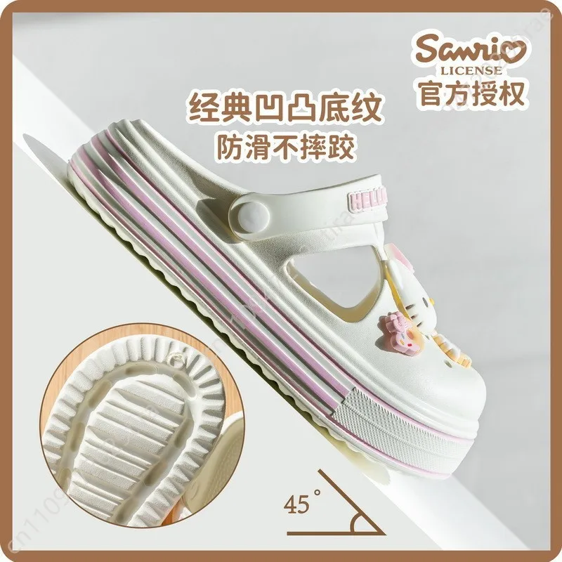 Sanrio Slippers Home Slippers Hello Kitty Kuromi My Melody Cinnamoroll Pompompurin Men Women Beach Pool Sandals Summer Slipper view 4