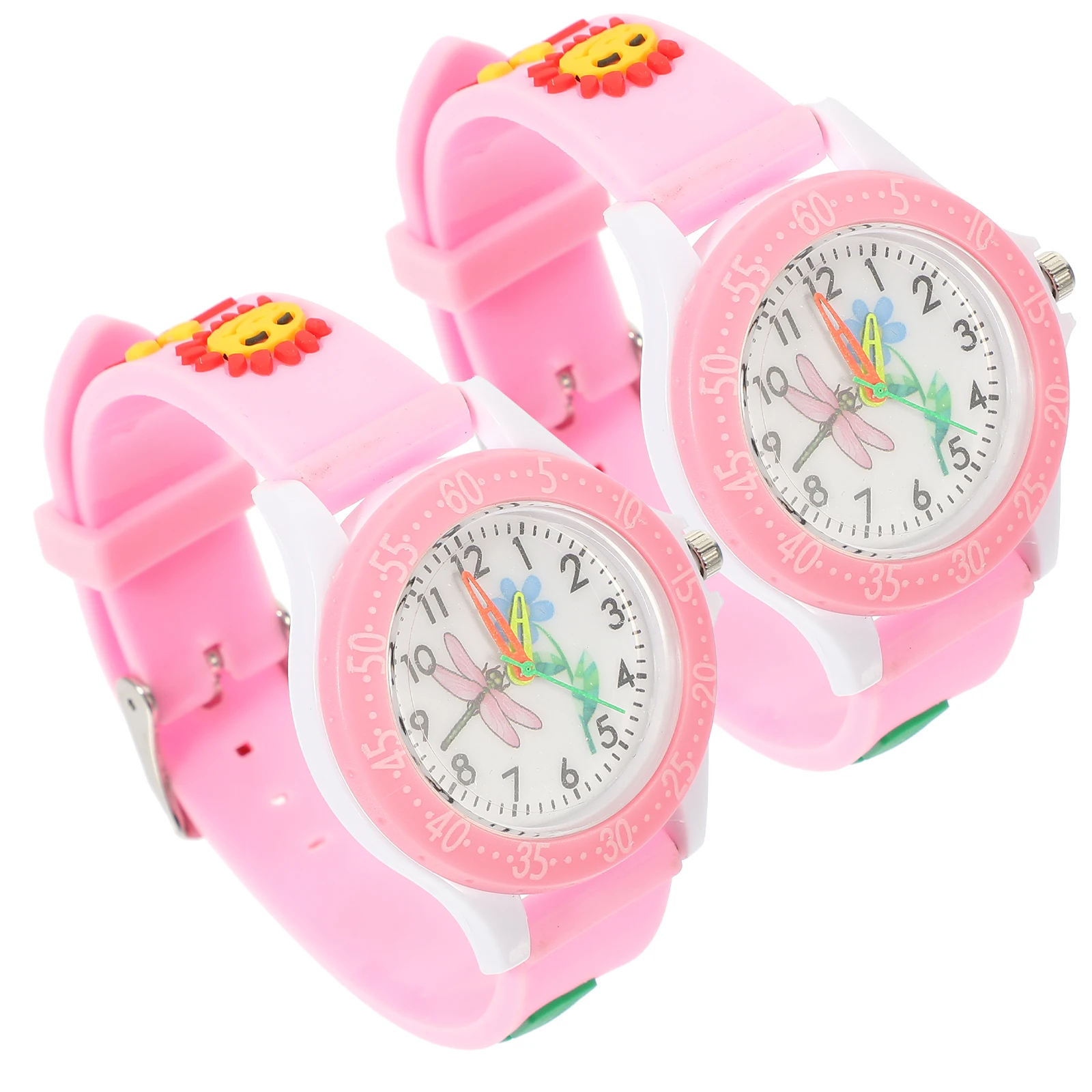 

2pcs 3D Stereo Watch for Kids Children Cartoon Watches Precise Movement Durable Safe Wear Girls Boys Student Gift