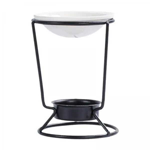 Versatile Iron Aroma Lamp Oil Diffuser Wax Melt Burner Candle Holder Gift for Home Office Desk Decoration