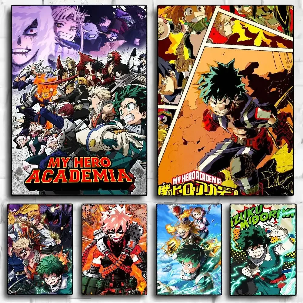 Manga My Hero Academia Anime Posters Sticky Whitepaper Sticker DIY Room Bar Cafe Kawaii Room Decor