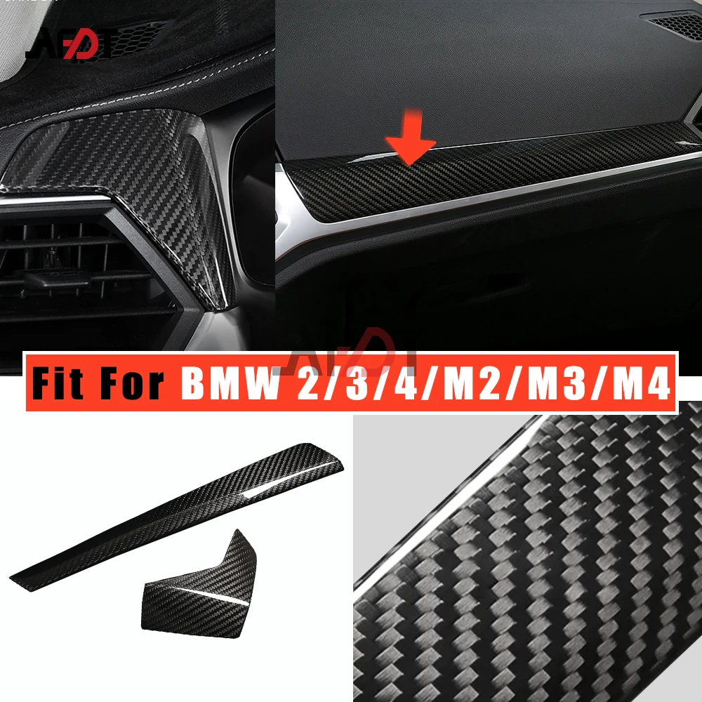 

LHD RHD Real Carbon Fiber Dashboard Decoration Panel Cover For BMW 2 3 4 Series G20 G21 G22 G42 G80 G81 M3 G82 G83 M4 G87 M2