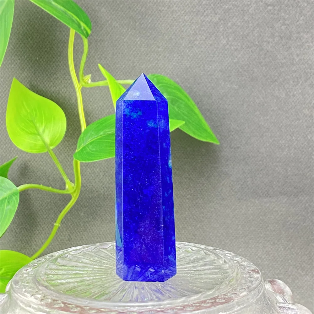 

Natural Dark Clear Blue Crystal Tower Melting Stone Transparent Shi Ying Energy Chakra Gem Wand Home Decorative Crystal