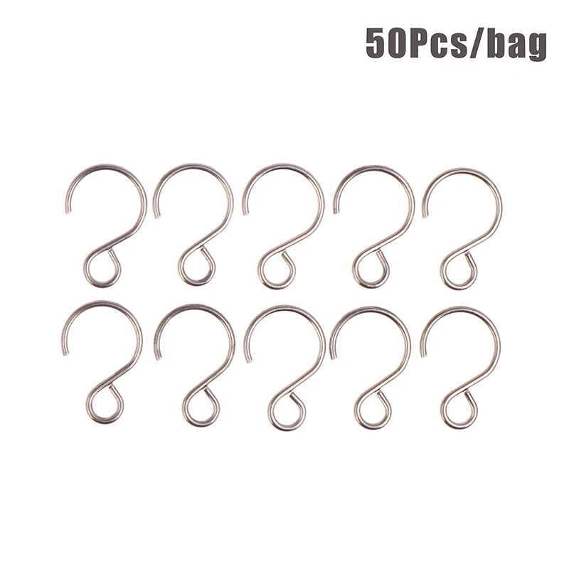 Y 50Pcs S Hook Crystal Hook Ring Connector Silver Bead & Chandelier Crystal Connectors Accessories Hanging Pandent Ring