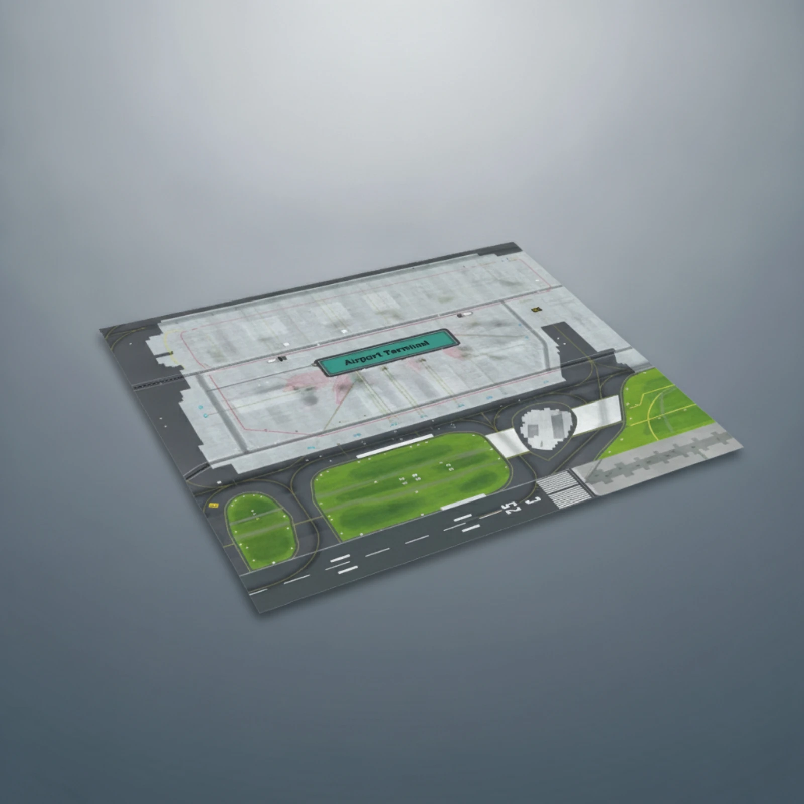 Airport Layout Mat Reliable Model Airport Mat Diorama Base Rectangular Foldable for Collectors