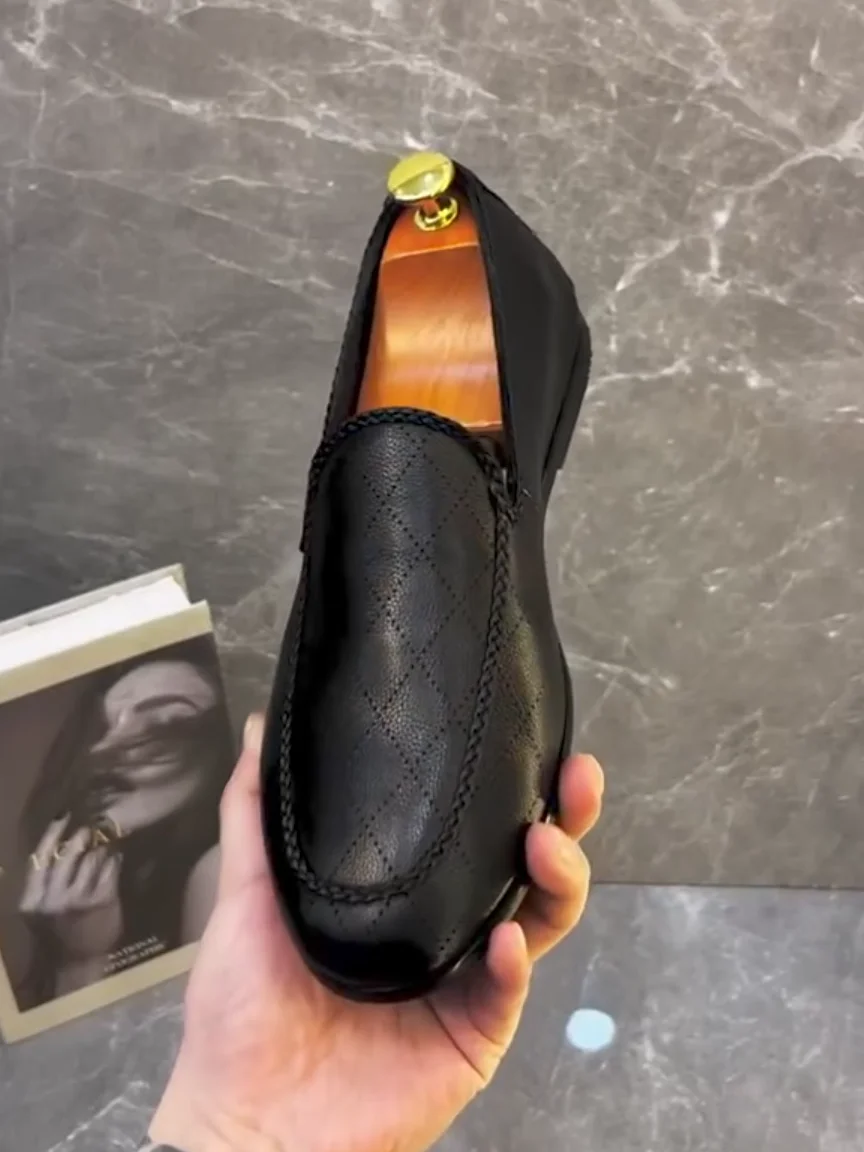 

Новые мужские повседневные удобные туфли из натуральной кожи, модные, высококачественные, универсальные, элегантные, с изысканным дизайном