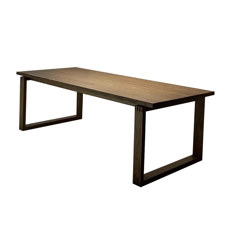 

Solid wood dining table pine mo bien dining table rectangular household living room dining desk integrated log large table