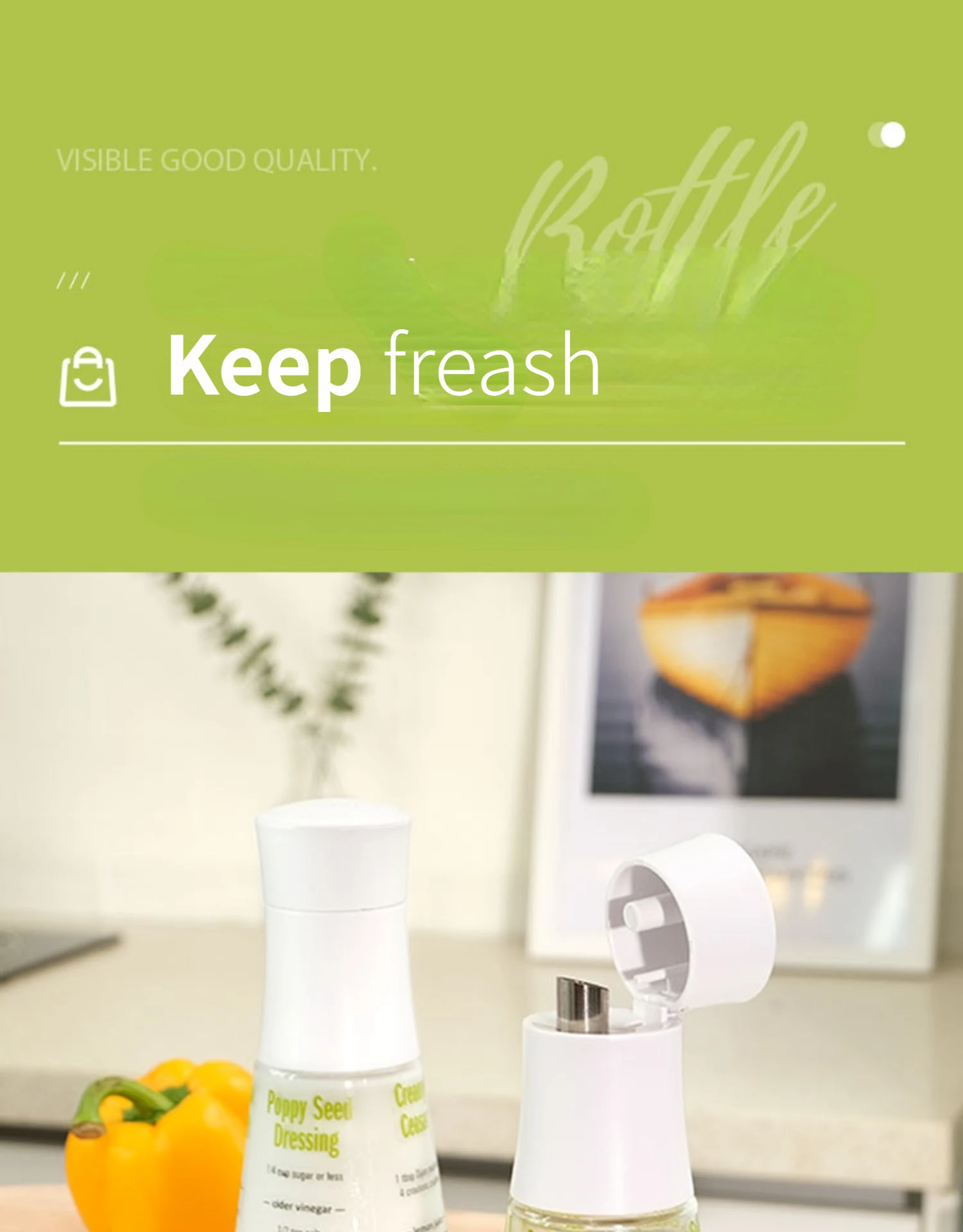 Joie – bouteille de Sauce pour salade, bouteille de Sauce, huile de  cuisine, échelle en verre Transparent, mille îlots - AliExpress, image size:1500x1920