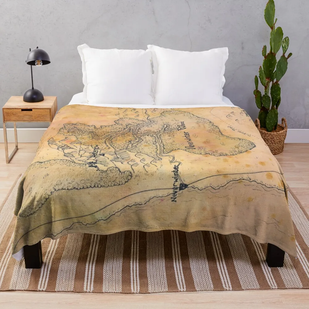 

Fantasy Map Lost Mines of Phandelver D&D Throw Blanket Flannels Travel Blankets