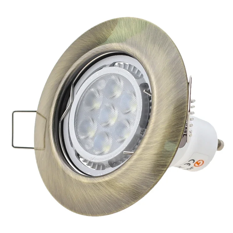 2pcs Venda Quente Rodada Levou Downlight Acessórios Móveis Quadro Levou Luminárias de Teto MR16 GU10 Fixação do Bulbo Titular Downlight