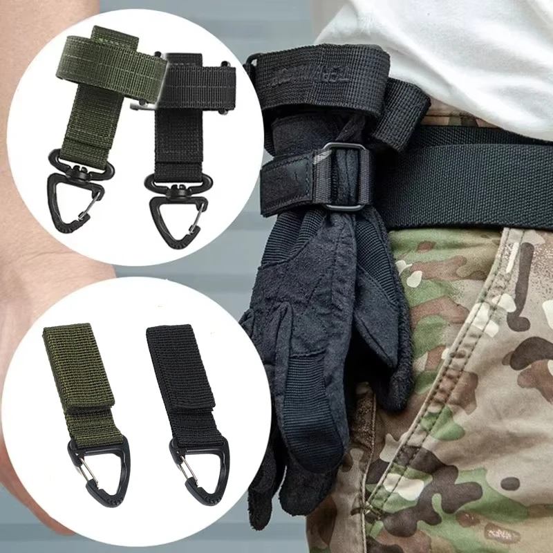 Mountaineering Buckle Outdoor Keychain Tactical Gear Clip Keeper Pouch Belt Keychain Gloves Rope Holder Military Hook Camping